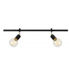 Faretto Espandi metallo nero 2 lampadine 15,5 cm