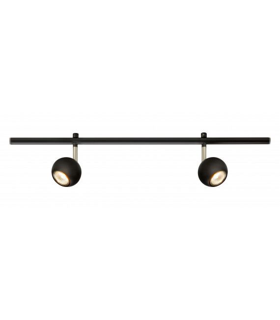 Spot Expand Métal Noir 2 ampoules 17cm