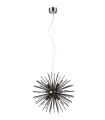 Sun pendant lamp Black metal 9 bulbs 190cm