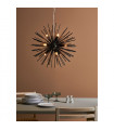 Suspension Soleil Métal Noir 9 ampoules 190cm