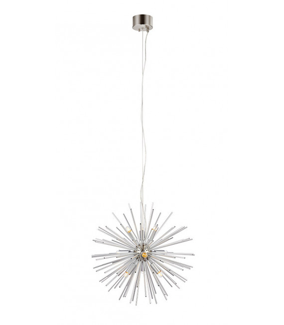 Silberne Metall Sun Pendelleuchte 9 Glühbirnen 190cm