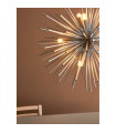 Suspension Soleil Métal Argent 9 ampoules 190cm