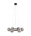 Pendant Circle Black Metal 6 bulbs 15cm