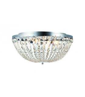 Plafonnier Design Madeleine Métal Chrome 4 ampoules 25cm