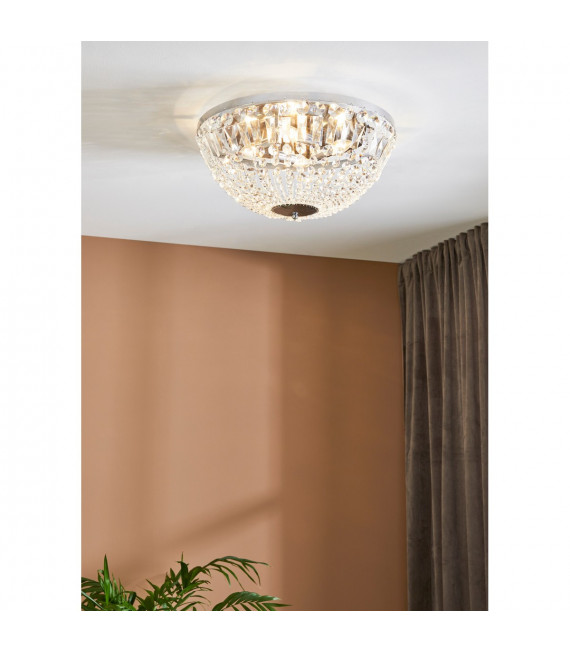 Plafoniera design Madeleine Metallo Cromo 4 lampadine 25cm
