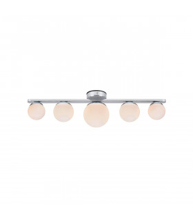 Plafón Puro Metal Cromo 5 bombillas 16cm