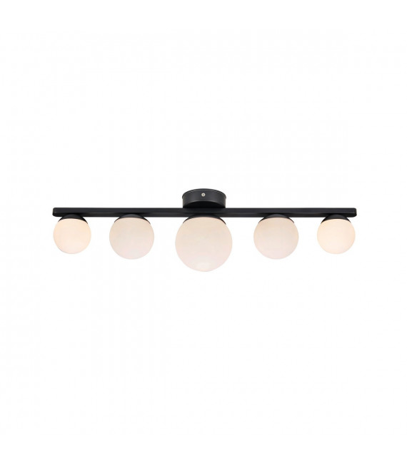 Ceiling light Puro Black Metal 5 bulbs 16cm