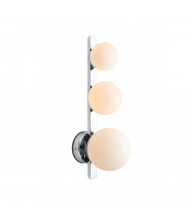 Aplique de pared Puro Metal Cromo 3 bombillas 17cm