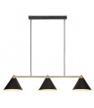 Suspension Klint Métal Noir 3 ampoules 21cm
