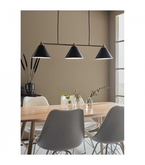 Klint Black Metal pendant lamp 3 bulbs 21cm