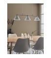 Suspension Klint Métal blanc 3 ampoules 21cm