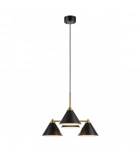 Klint Lampada a sospensione in metallo nero 4 lampadine 46cm