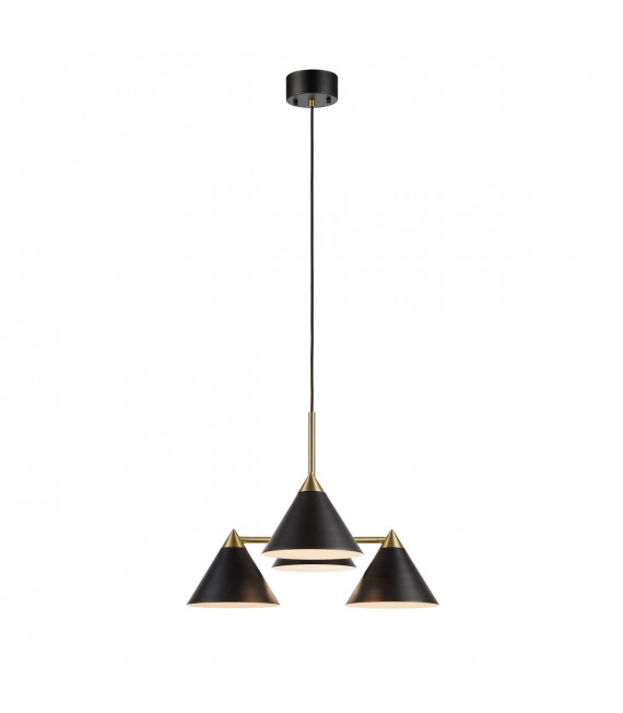 Klint Lampada a sospensione in metallo nero 4 lampadine 46cm