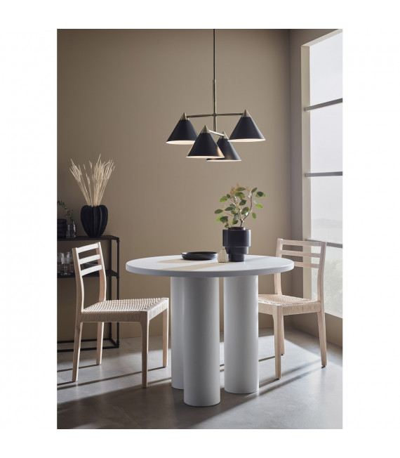 Suspension Klint Métal Noir 4 ampoules 46cm