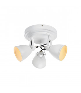 Plafoniera Spot Fjällbacka Metallo bianco 3 lampadine 26cm