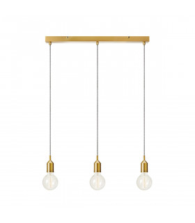 Suspension Bronx Métal Bronze 3 ampoules 160cm