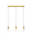 Bronx Metal Bronze pendant lamp 3 bulbs 160cm