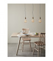 Suspension Bronx Métal Bronze 3 ampoules 160cm