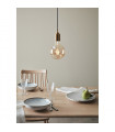 Suspension design Bronx Métal Bronze 1 ampoule 10cm