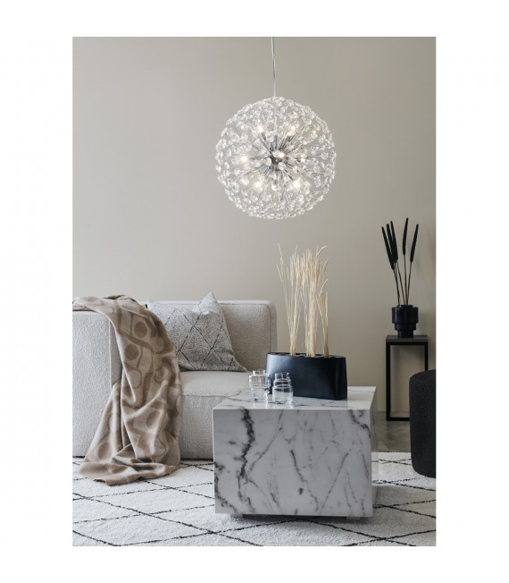Bolid Metal Cromo lámpara colgante 9 bombillas 50cm