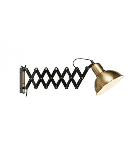 Aplique de pared Riggs Black Metal 1 bombilla 21cm