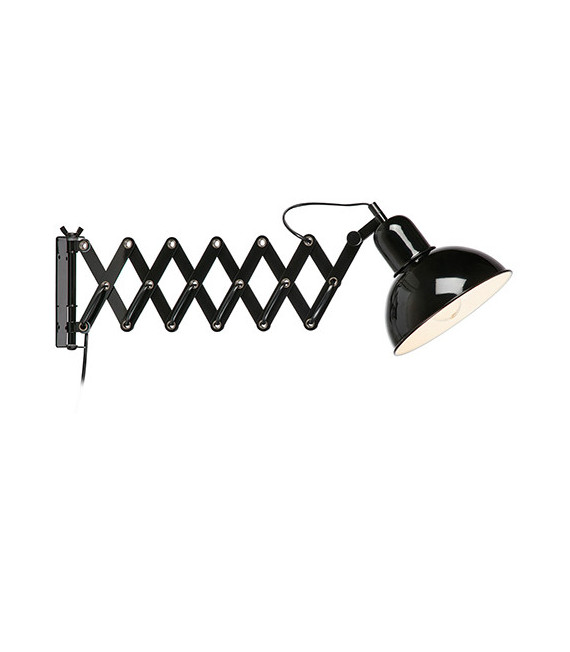 Applique Riggs Black Metal 1 lampadina 21cm