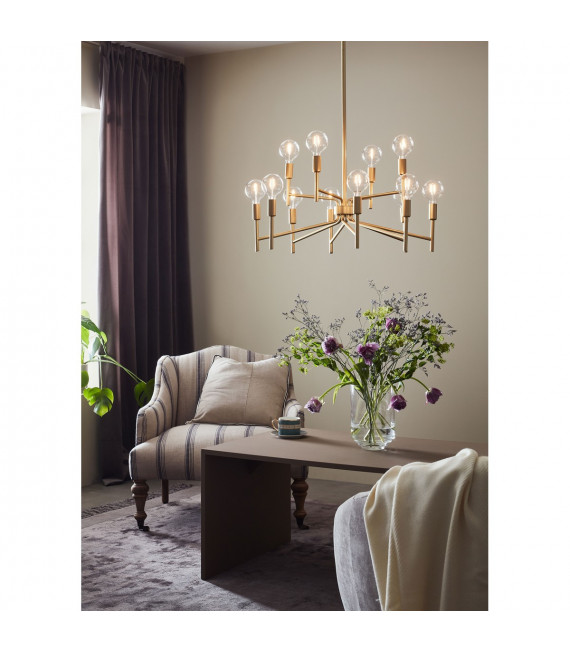 Regent Gold Metall Anhänger 12 Glühbirnen 155cm