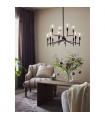Regent Black Metal Pendant 12 bulbs 155cm