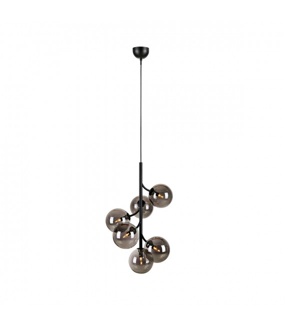 Callisto Black Metal Pendelleuchte 6 Glühbirnen 66cm
