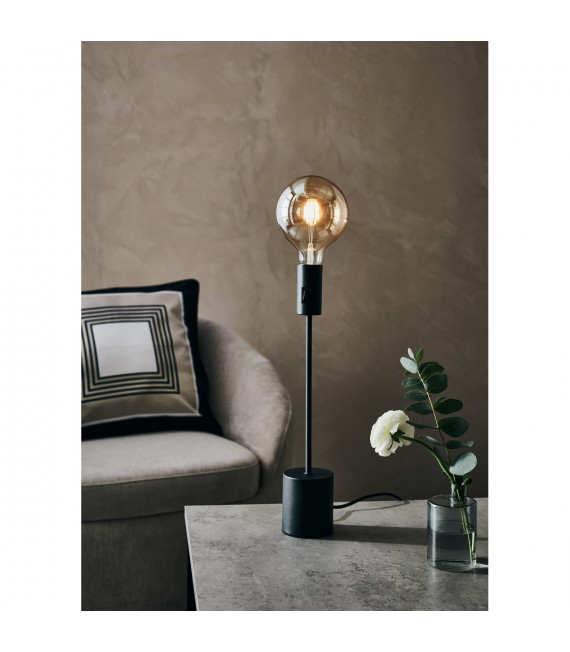 Capital Sobremesa Metal Negro 1 bombilla 44cm