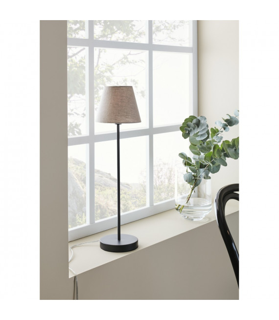 Table lamp Cozy Black Metal 1 bulb 62.5cm