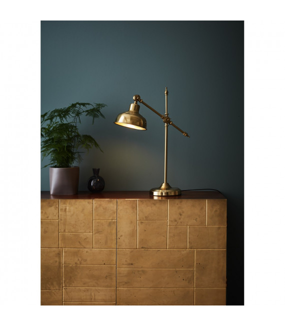 Grimstad Metal Brass table lamp 1 bulb 56.5cm