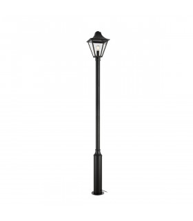 Garden Alluminio Nero Lampione da giardino 1 lampadina 225cm