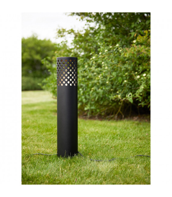 Gartenstecker Aluminium Schwarz 1 Knolle 96cm