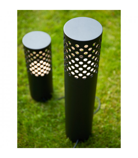 Estaca de Jardín Aluminio Negro 1 bombilla 96cm