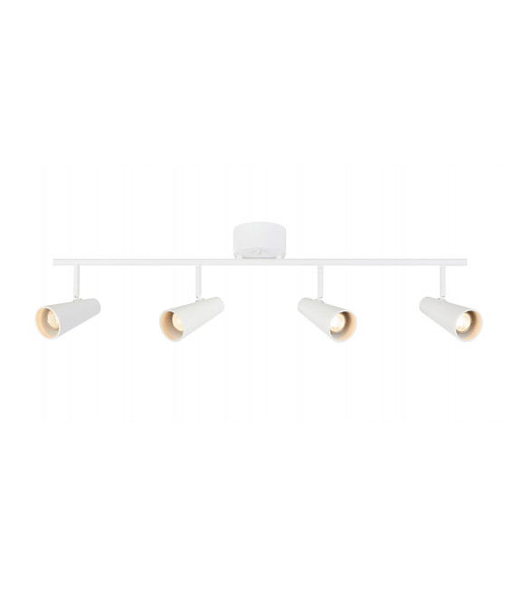 Crest spotlight bar White metal 4 bulbs 24cm