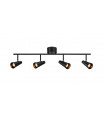 Crest Black Metal spot bar 4 bulbs 24cm