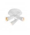 Plafonnier Spot Crest Métal blanc 3 ampoules 20cm