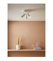 Ceiling light Spot Crest White metal 3 bulbs 20cm