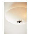 Ceiling light Rose Black Metal 3 bulbs 13cm