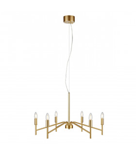 Monarch Gold Metal Pendant 6 bulbs 43cm