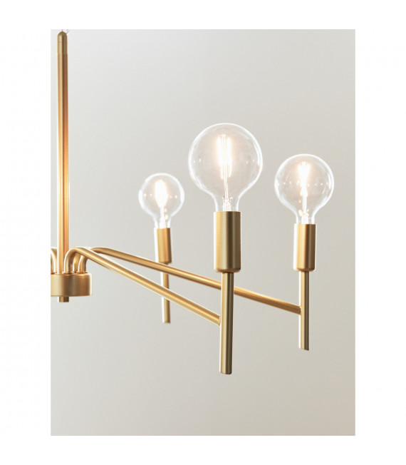 Monarch Gold Metal Pendant 6 bulbs 43cm