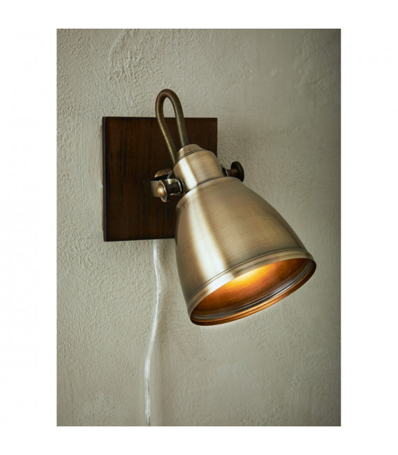 Spot Native Bois Marron 1 ampoule 18,5cm
