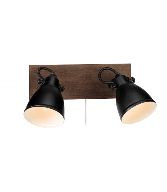 Spot Native Wood Brown 2 lampadine 18,5 cm