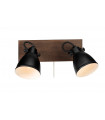 Spot Native Wood Brown 2 bulbs 18.5cm