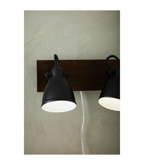 Spot Native Wood Brown 2 bulbs 18.5cm