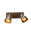 Spot Native Bois Marron 2 ampoules 18,5cm