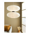 Dual white plastic ceiling light 2 bulbs 58cm