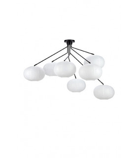 Plafón Galaxy Black Metal 7 bombillas 85cm