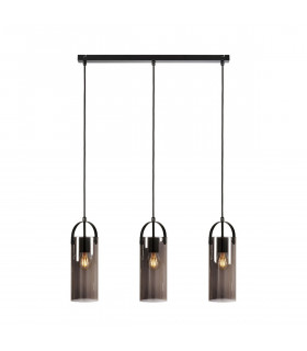 Lámpara colgante Glory Metal Negro 3 bombillas 35cm